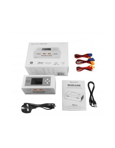 GensAce Chargeur iMars D300 Dual Channel 300W (UK) Blanc
