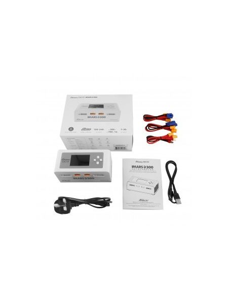 GensAce Chargeur iMars D300 Dual Channel 300W (UK) Blanc