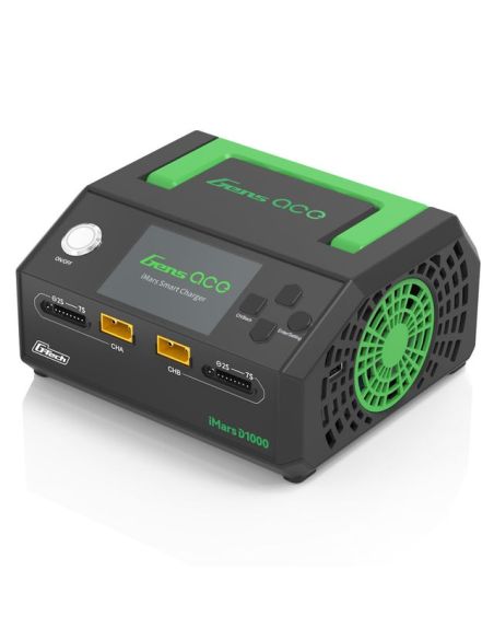 GensAce Chargeur iMars D1000 Smart Dual Channel AC 1000W (EU)