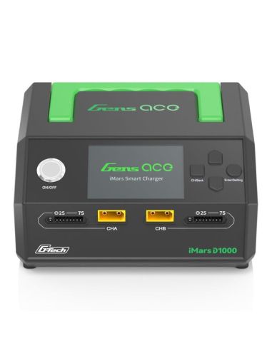 GensAce Chargeur iMars D1000 Smart Dual Channel AC 1000W (EU)