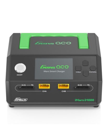 GensAce Chargeur iMars D1000 Smart Dual Channel AC 1000W (EU)