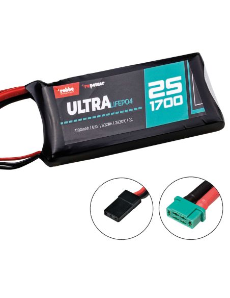 Batterie Robbe Modellsport RO-POWER ULTRA LIFEPO4 1700 mAh 6,6 V 25 (30C) 2S, prise MPX/JR/XH