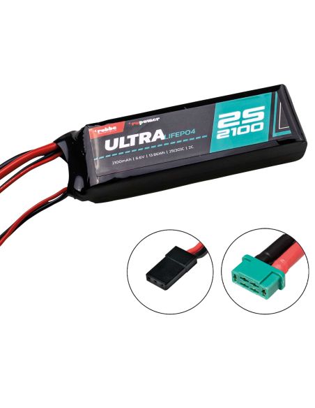 Batterie Robbe Modellsport RO-POWER ULTRA LIFEPO4 2100 mAh 6,6 V 25(30)C 2S, prise MPX/JR/XH