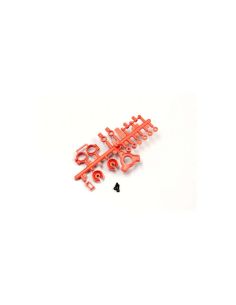 Pieces plastique d'amortisseurs Kyosho Optima - Rouge