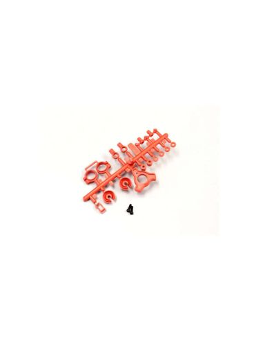 Pieces plastique d'amortisseurs Kyosho Optima - Rouge