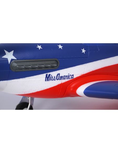 Avion de vitesse 1/10 Plane 1100mm P51D Miss America PNP kit w/ reflex | Ventedemodelisme.fr
