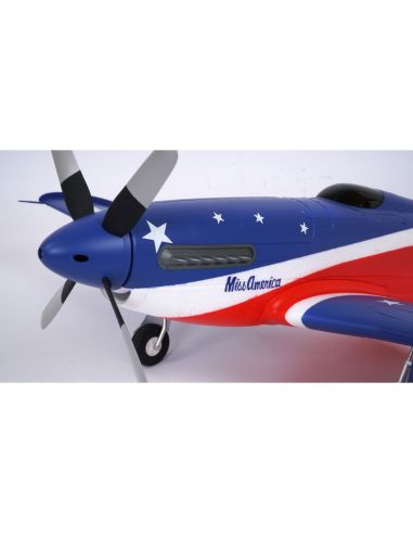 Avion de vitesse 1/10 Plane 1100mm P51D Miss America PNP kit w/ reflex | Ventedemodelisme.fr
