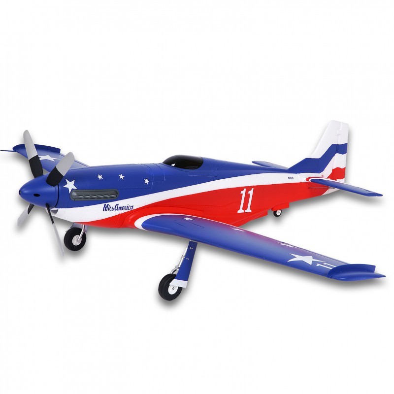Avion de vitesse 1/10 Plane 1100mm P51D Miss America PNP kit w/ reflex | Ventedemodelisme.fr