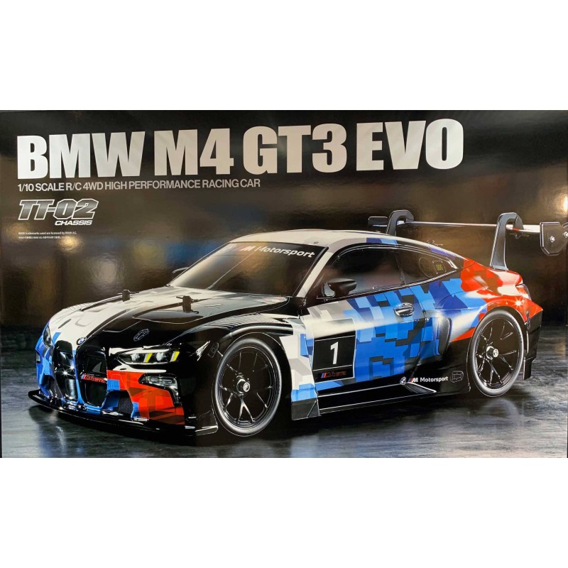 Voiture radiocommandé BMW M4 GT3 EVO TT-02 1/10 tamiya | Ventedemodelisme.fr