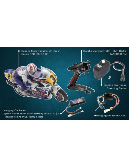 Kyosho HOR Honda NSR500 1:8 Kit COMBO SET w/KT231P-GPW17/18/21-71351