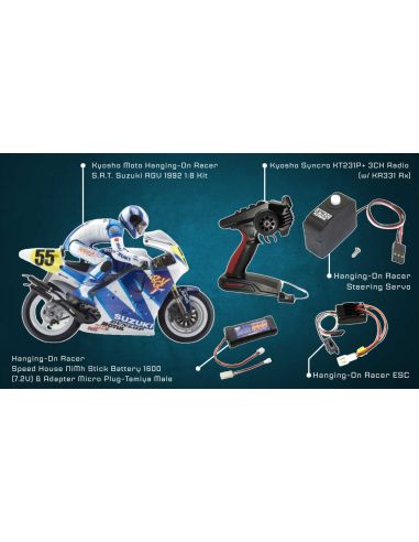Kyosho HOR Suzuki RGV 92 1:8 Kit COMBO SET w/KT231P-GPW17/18/21-71351