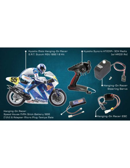 Kyosho HOR Suzuki RGV 92 1:8 Kit COMBO SET w/KT231P-GPW17/18/21-71351