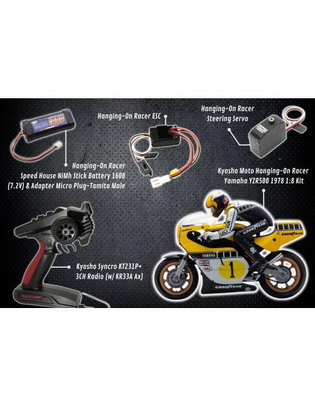 Kyosho HOR Yamaha YZR500 1:8 Kit COMBO SET w/KT231P-GPW17/18/21-71351