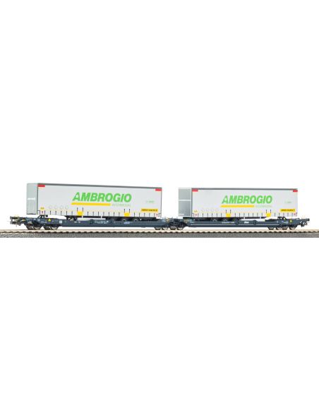 Set 2 Wagon t3000e + 2 containers HO