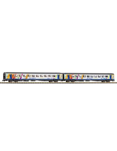 Set 2 wagons corail Alsace 1+2 Cl. N