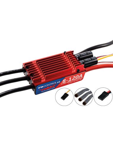 Variateur Robbe Modellsport Ro-Control 8-120 V2 3-8S -120(150)A 5-8,4V/10(30)A Switch BEC Régulateur