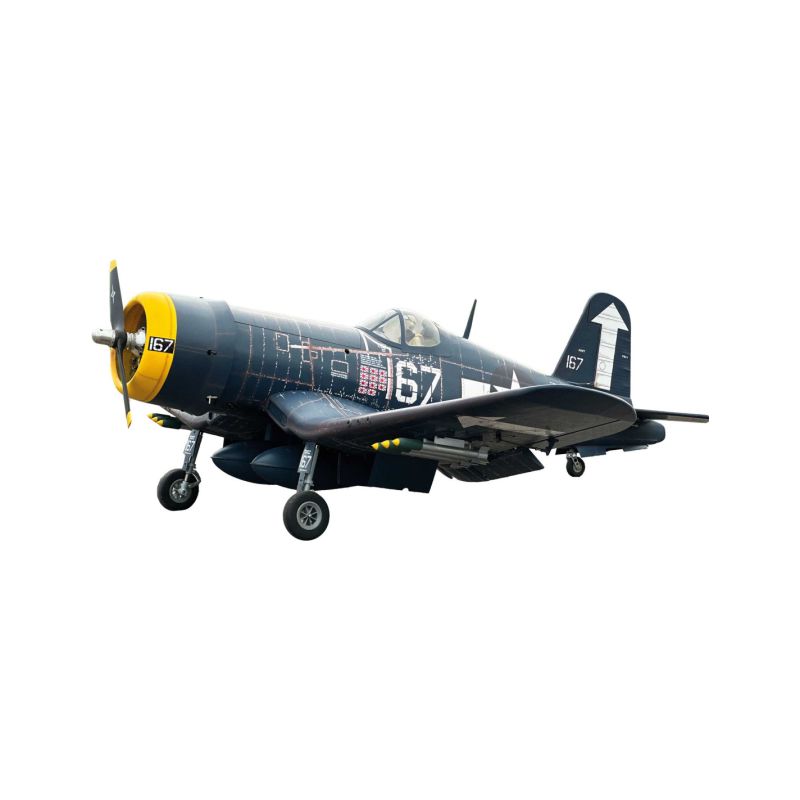 Avion rc, avion radiocommandé, VQ Models Corsair F4U bleu jaune / 1810mm ARF Warbird