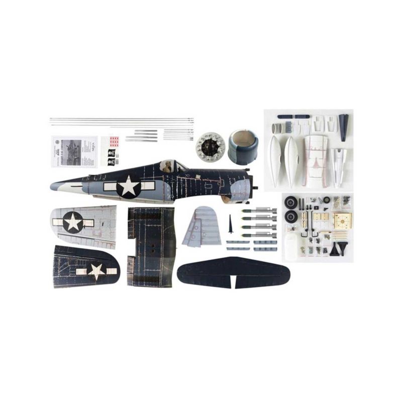 Avion rc, avion radiocommandé, VQ Models Corsair F4U bleu jaune / 1810mm ARF Warbird
