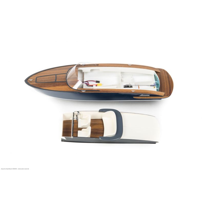 Bateau rc, Kit de modèle réduit de bateau de sport Azzurra