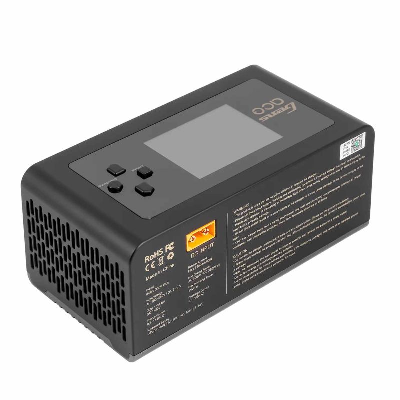 Chargeur GensAce Chargeur iMars D300 PLUS Dual Channel (UK) Noir