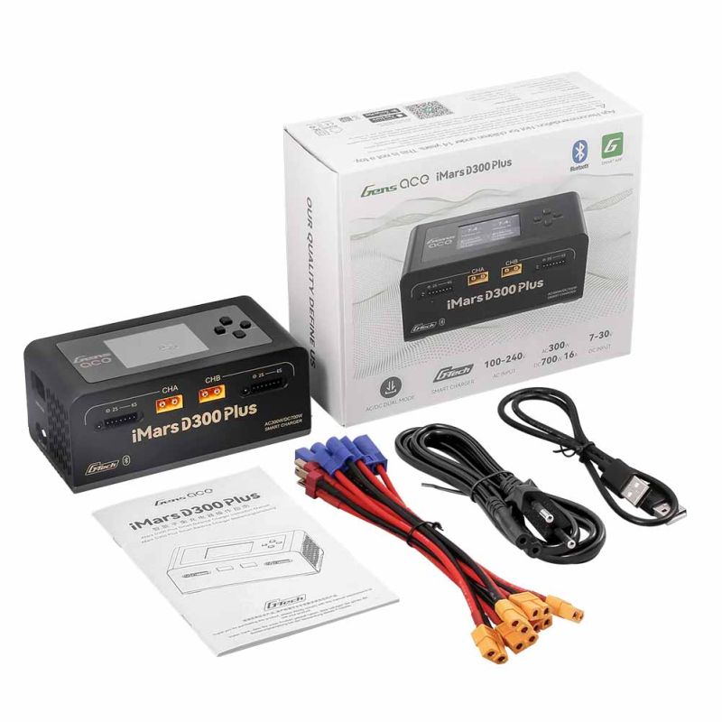 Chargeur GensAce Chargeur iMars D300 PLUS Dual Channel (UK) Noir