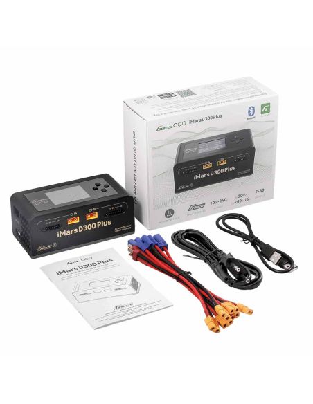 Chargeur GensAce Chargeur iMars D300 PLUS Dual Channel (UK) Noir