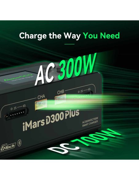 Chargeur GensAce Chargeur iMars D300 PLUS Dual Channel (UK) Noir