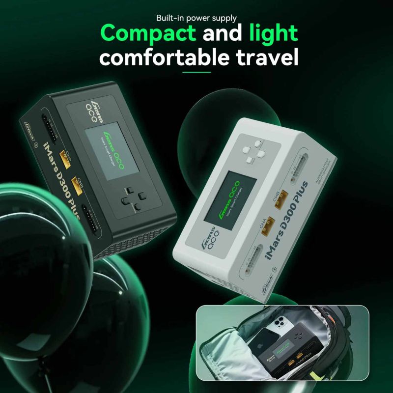 Chargeur d'accus GensAce Chargeur iMars D300 PLUS Dual Channel (EU) Noir