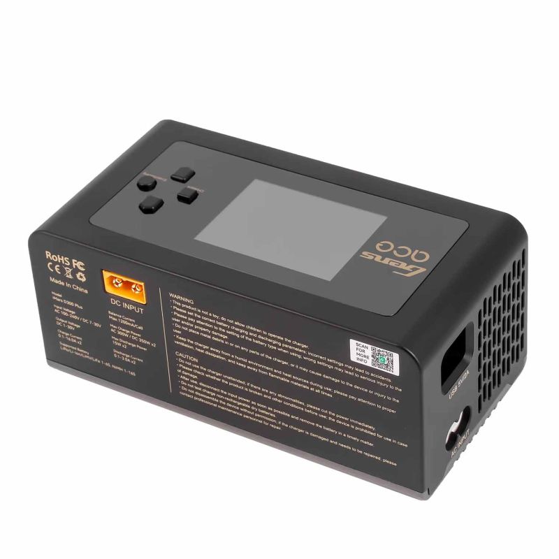 Chargeur d'accus GensAce Chargeur iMars D300 PLUS Dual Channel (EU) Noir