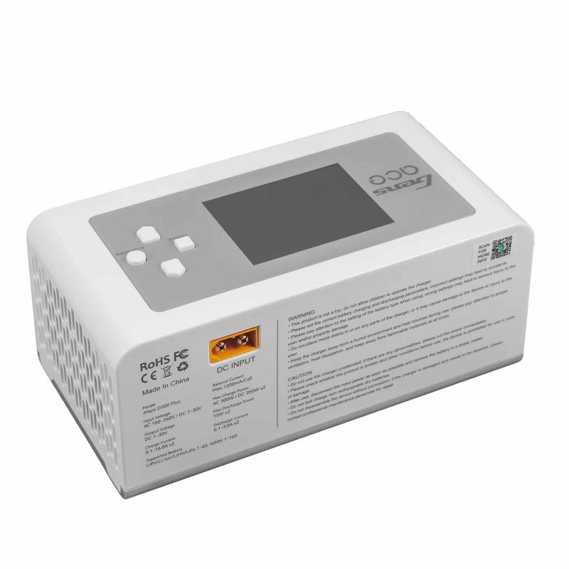 Chargeur accus GensAce Chargeur iMars D300 PLUS Dual Channel (EU) Blanc