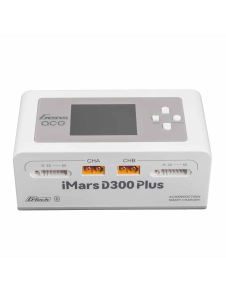 Chargeur accus GensAce Chargeur iMars D300 PLUS Dual Channel (EU) Blanc