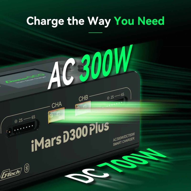 Chargeur accus GensAce Chargeur iMars D300 PLUS Dual Channel (EU) Blanc