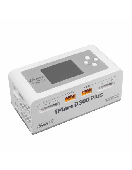 Chargeur d'accus GensAce Chargeur iMars D300 PLUS Dual Channel (UK) Blanc