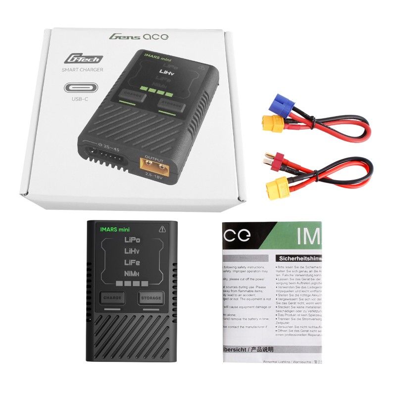 Chargeur d'accus, GensAce Chargeur iMars Mini 60W USB-C (2-4S)