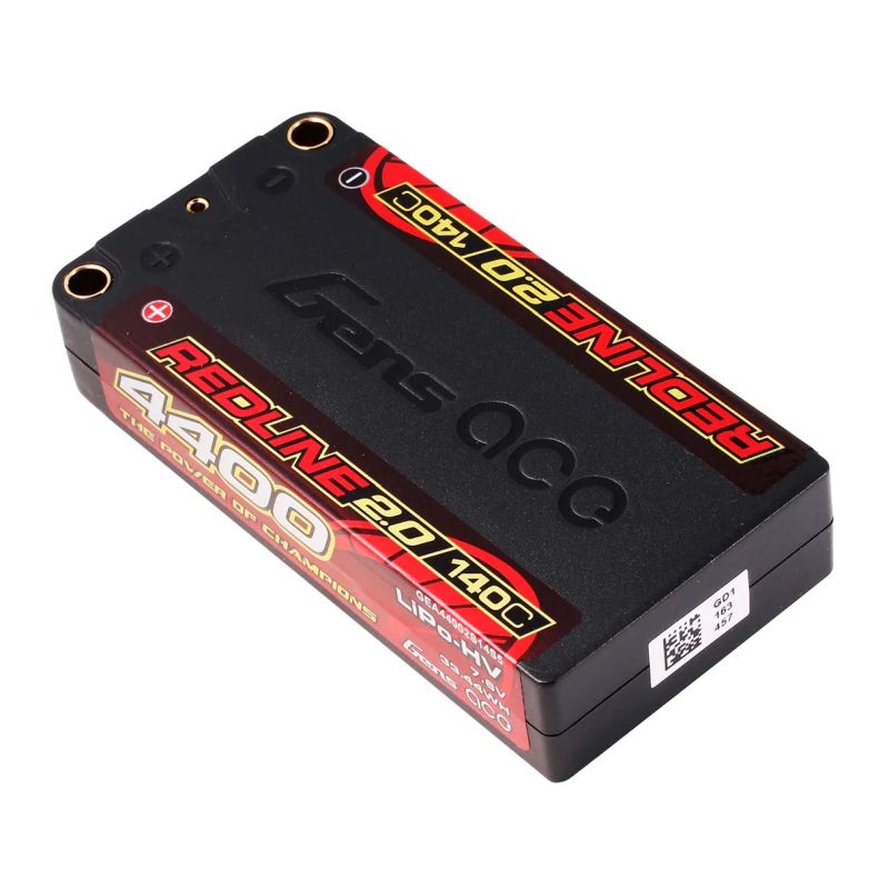 Accu GensAce Redline 2.0 Shorty 2S HV 7.6V-140C-4400 96x47x18.5mm 160g