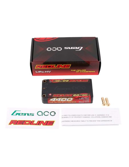 Accu GensAce Redline 2.0 Shorty 2S HV 7.6V-140C-4400 96x47x18.5mm 160g