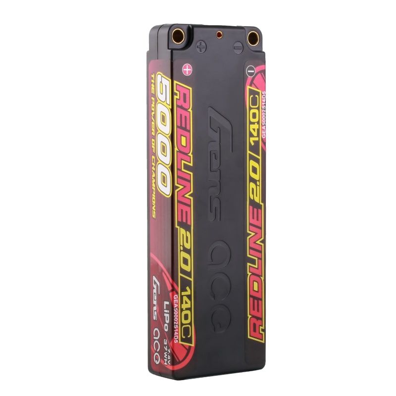 Accu GensAce Redline 2.0 Low Prof 2S HV 7.6V-140C-5000 139x47x18.5mm 224g