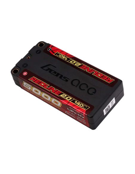 Accumulateur, accu, GensAce Redline 2.0 Shorty 2S HV 7.6V-140C-5000 97x47x20mm 179g