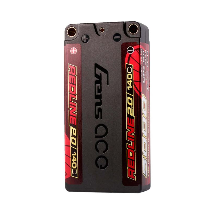 Accumulateur, accu, GensAce Redline 2.0 Shorty 2S HV 7.6V-140C-5000 97x47x20mm 179g