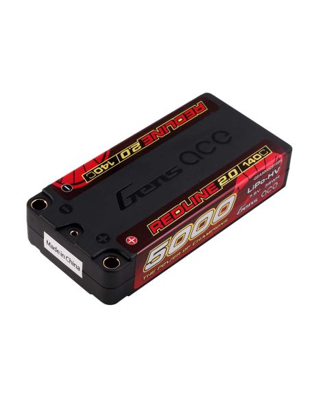Accumulateur, accu, GensAce Redline 2.0 Shorty 2S HV 7.6V-140C-5000 97x47x20mm 179g