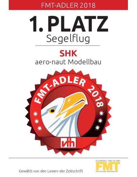Planeur rc, radiocommandé, Kit de modèle réduit radiocommandé SHK-m.Surfaces nervurées