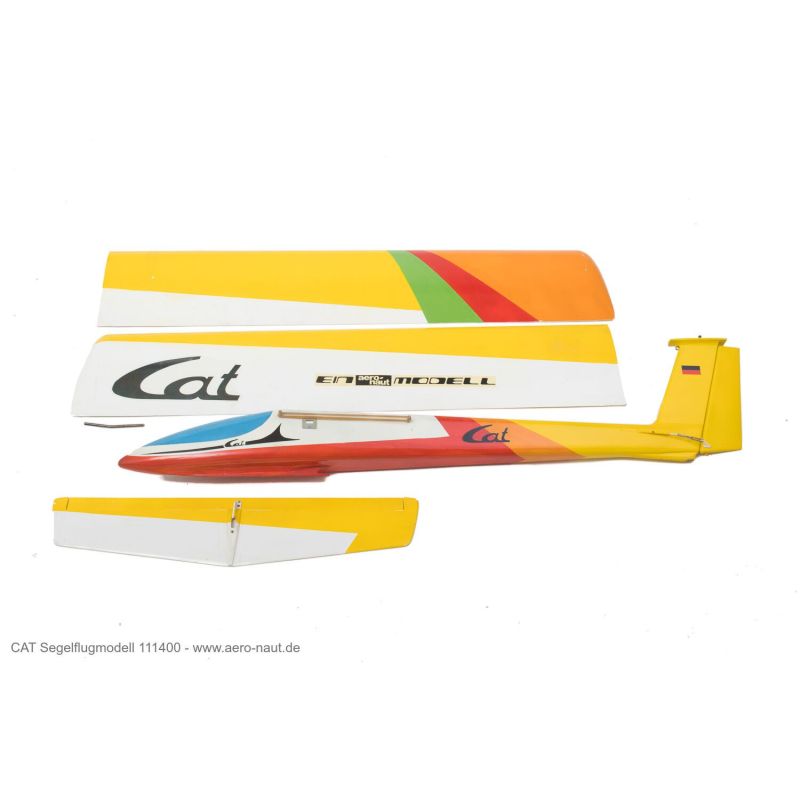 Planeur radiocommandé, Kit de modèle réduit radiocommandé CAT-S Retro Glider avec ailes pré-peintes