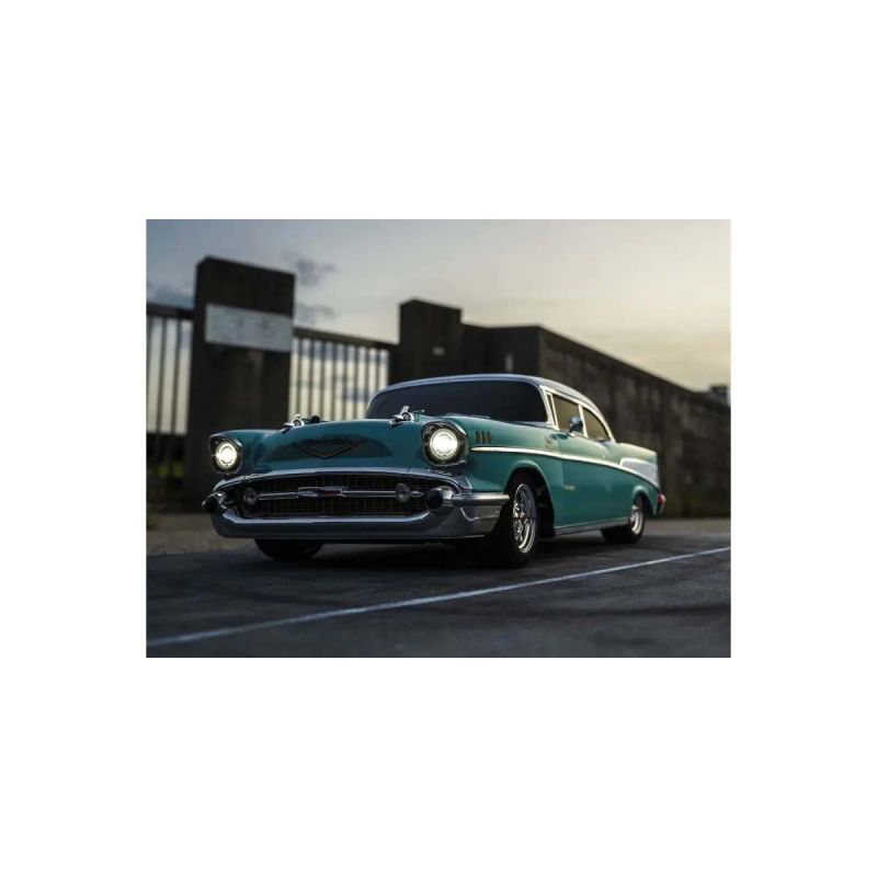 Voiture rc, Kyosho Fazer FZ02 (L) Chevy BelAir Coupe 1957 Turquoise 1:10 Readyset