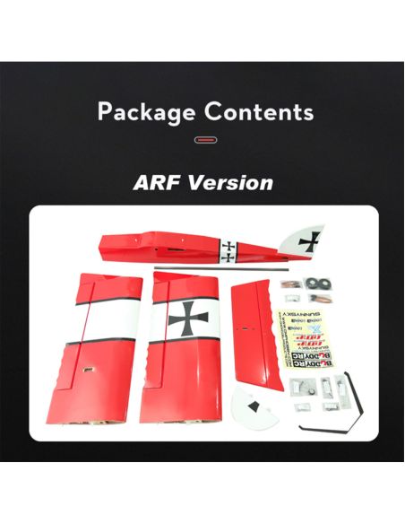 Avion RC OMPHOBBY Fun Stick Balsa rouge avion 1.65m ARF