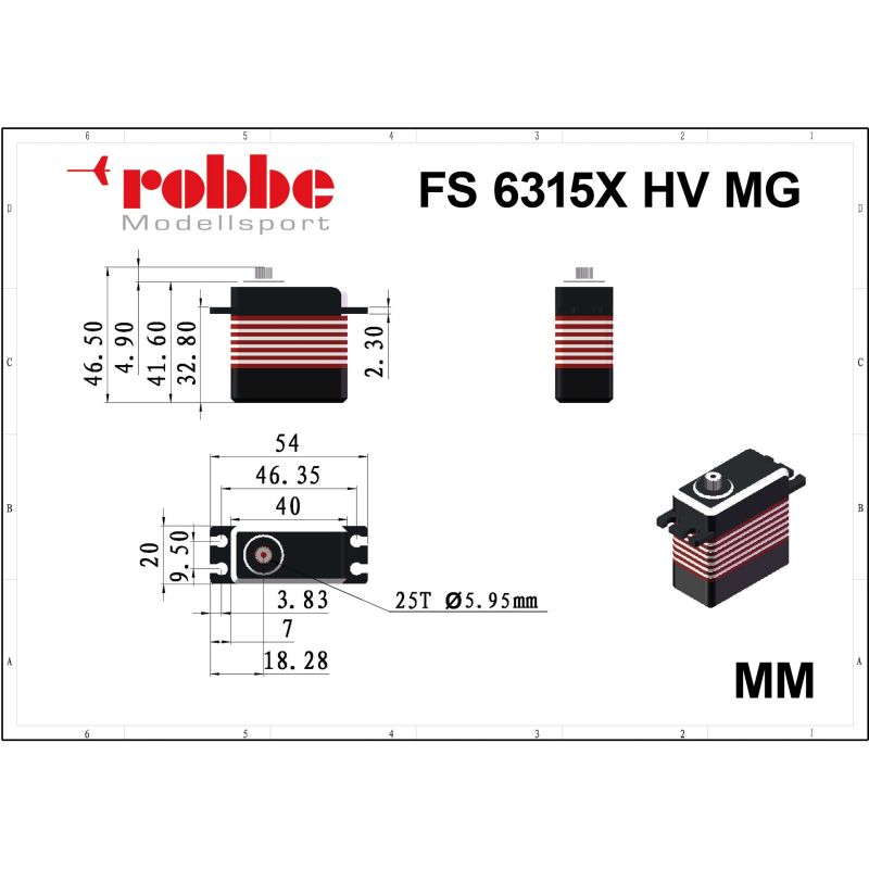 Servo moteur Robbe Modellsport FS 6315X HV MG Servo numérique
