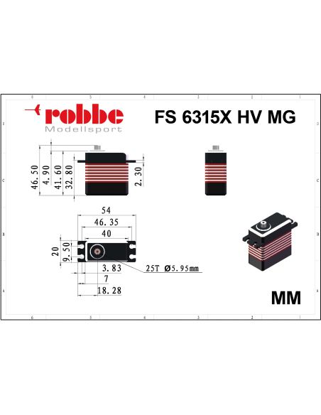Servo moteur Robbe Modellsport FS 6315X HV MG Servo numérique