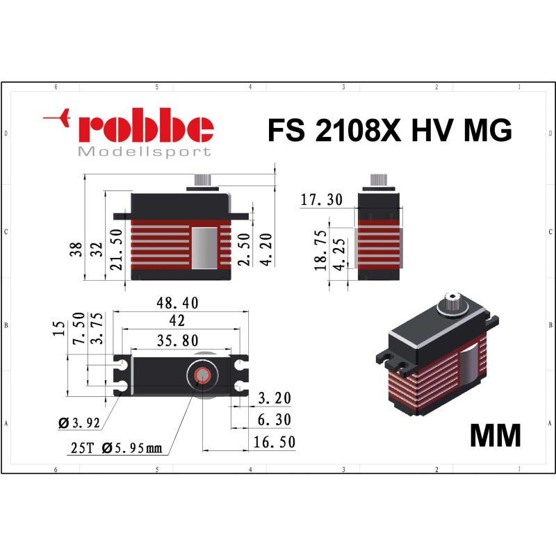 Servo robbe Robbe Modellsport FS 2108X HV MG Digital Servo