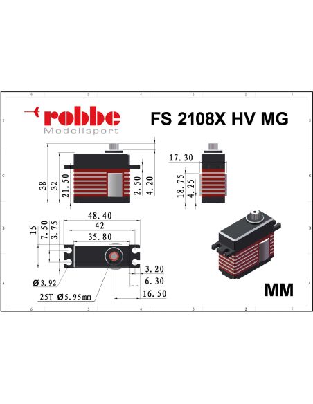 Servo robbe Robbe Modellsport FS 2108X HV MG Digital Servo