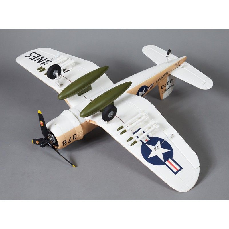 Avion radiocommandé 750mm F4U Corsair Warbird PNP kit - Yellow