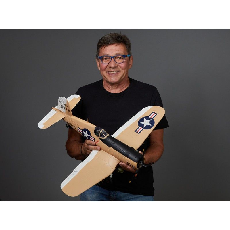 Avion radiocommandé 750mm F4U Corsair Warbird PNP kit - Yellow